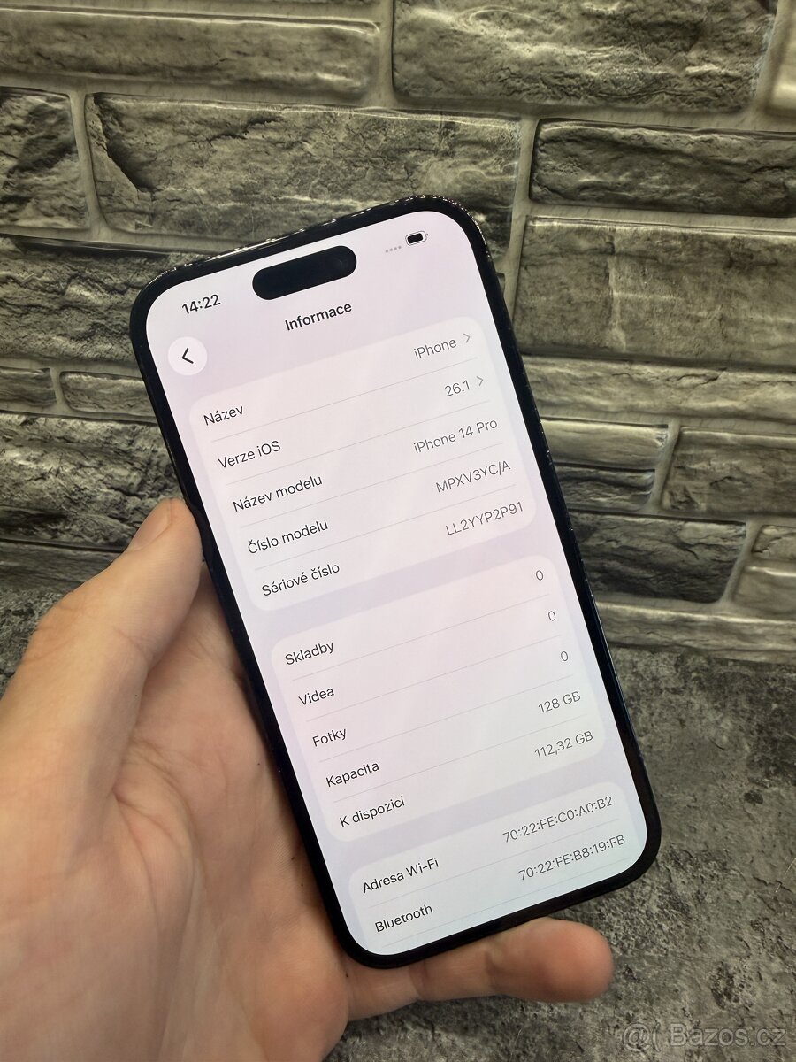 iPhone 14 Pro 128GB Space Black, baterie 84% - 2