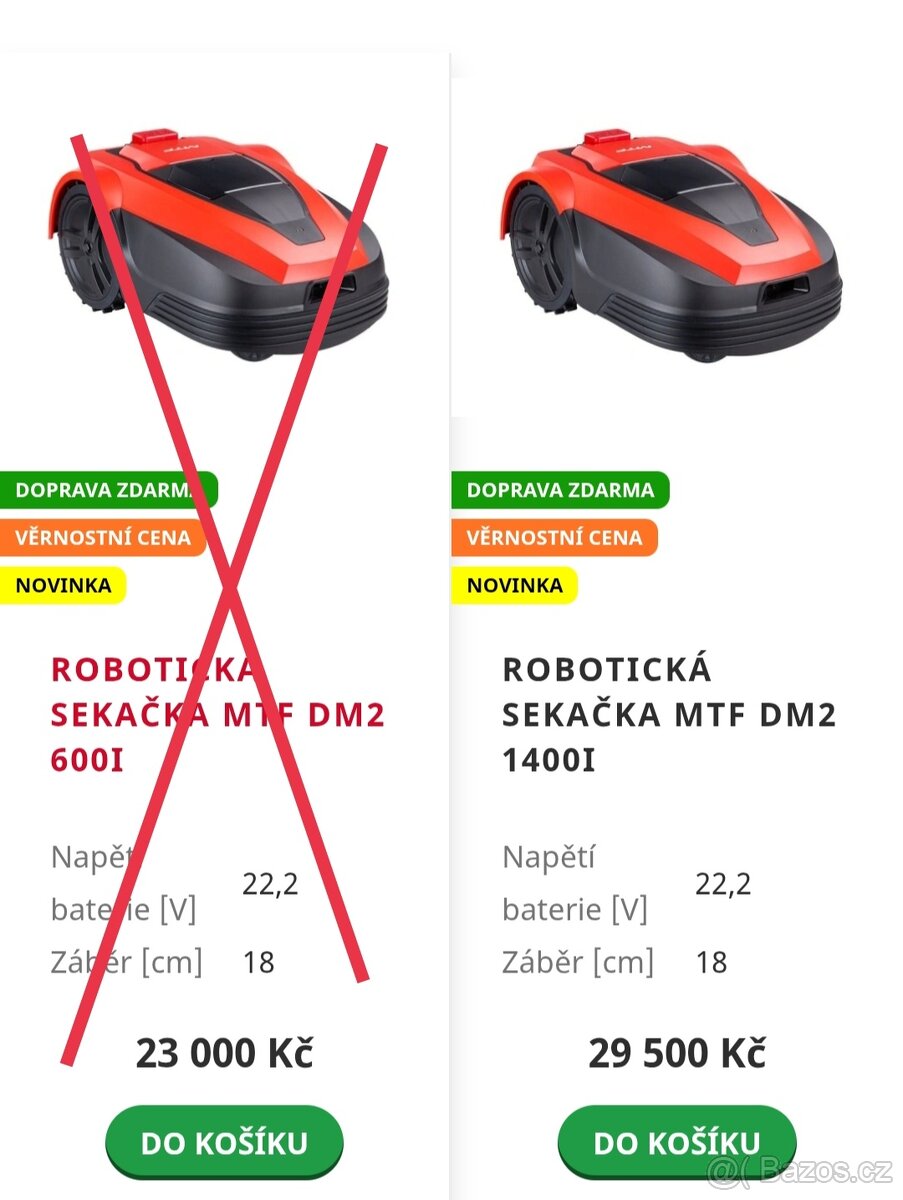 Nová robotická sekačka 1400 - 2