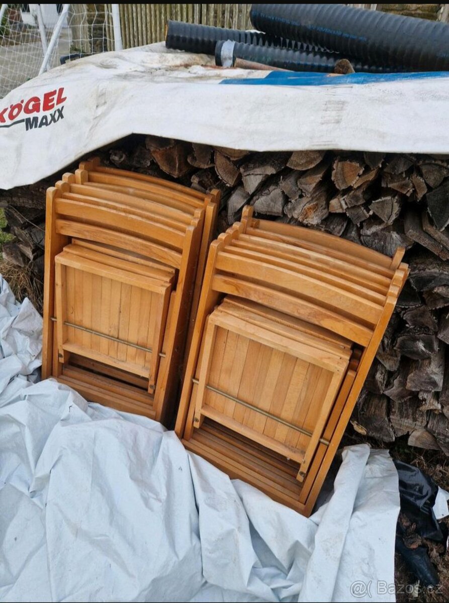 Skládací dřevěné židle - 2