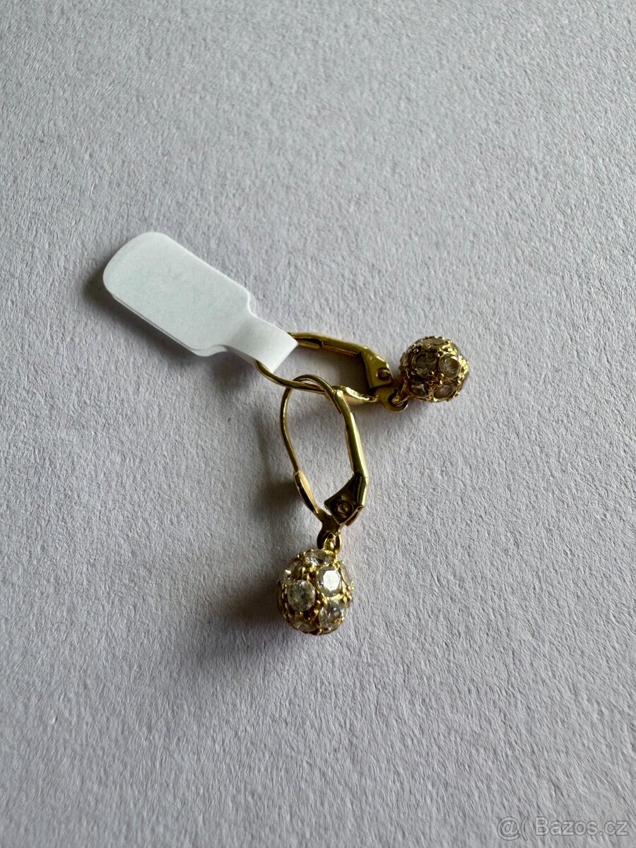 Zlaté náušnice 14K, 3,40 g - 2