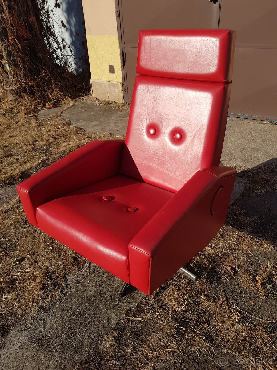 Otočné retro křeslo - 2