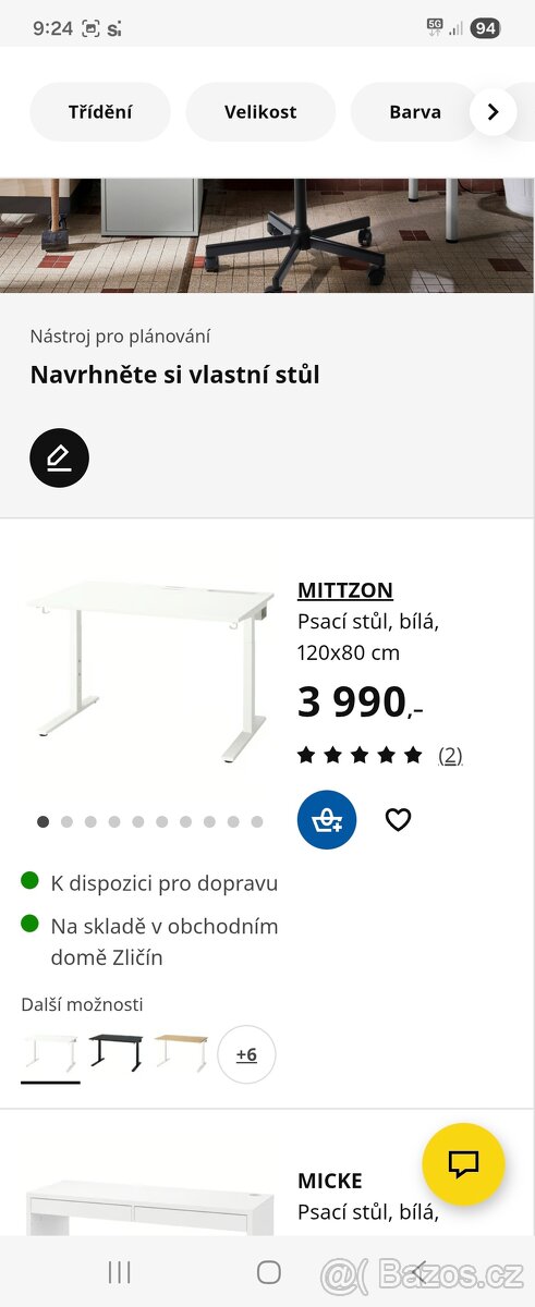 Pracovní stůl bílý IKEA - 2