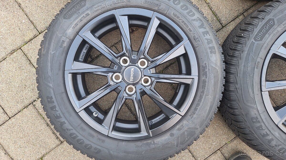 Alu kola Toyota 15" 5x100 zimní pneu 185/65 R15 7-8mm Yaris - 2