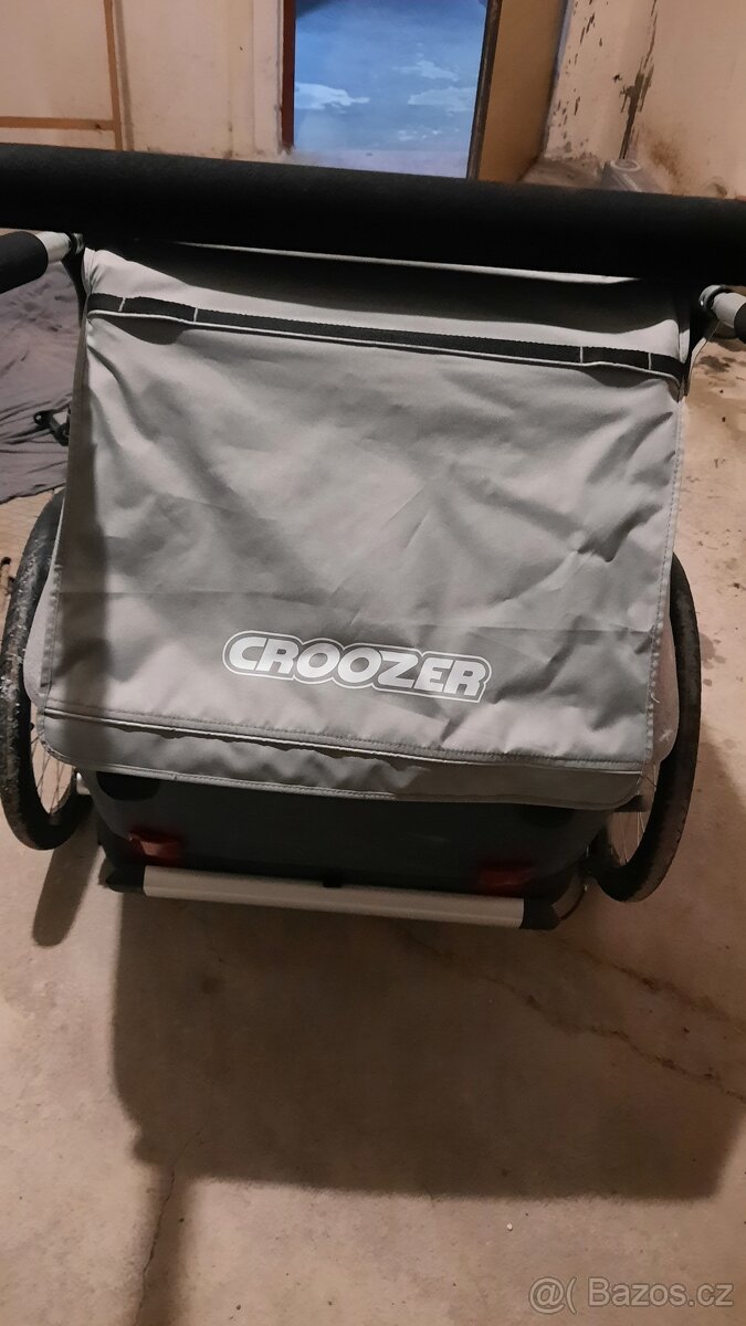 Vozík - kočárek za kolo pro 2 děti CROOZER - 2