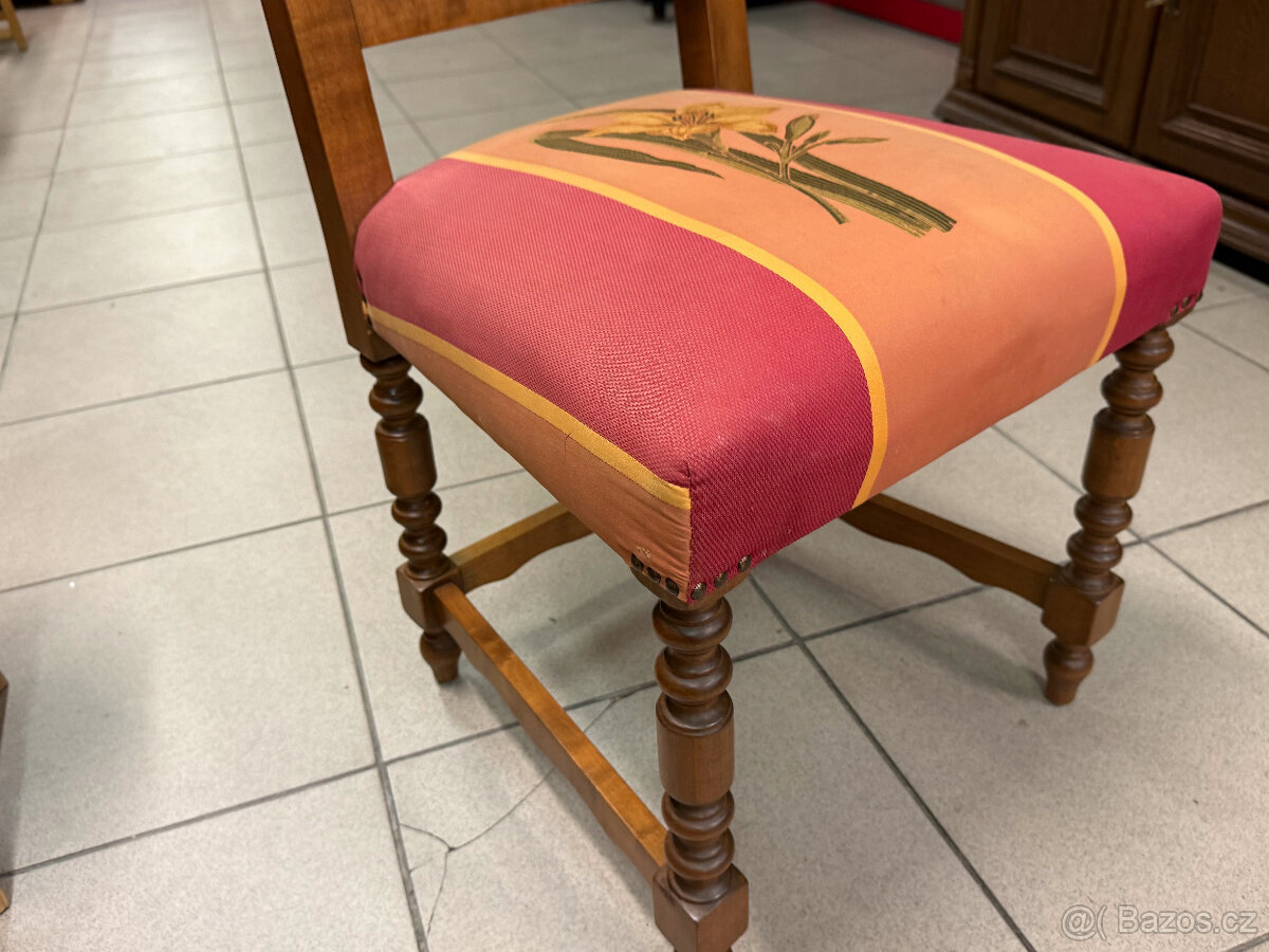 6 x zdobená zámecká kvalitní dubová židle - 2