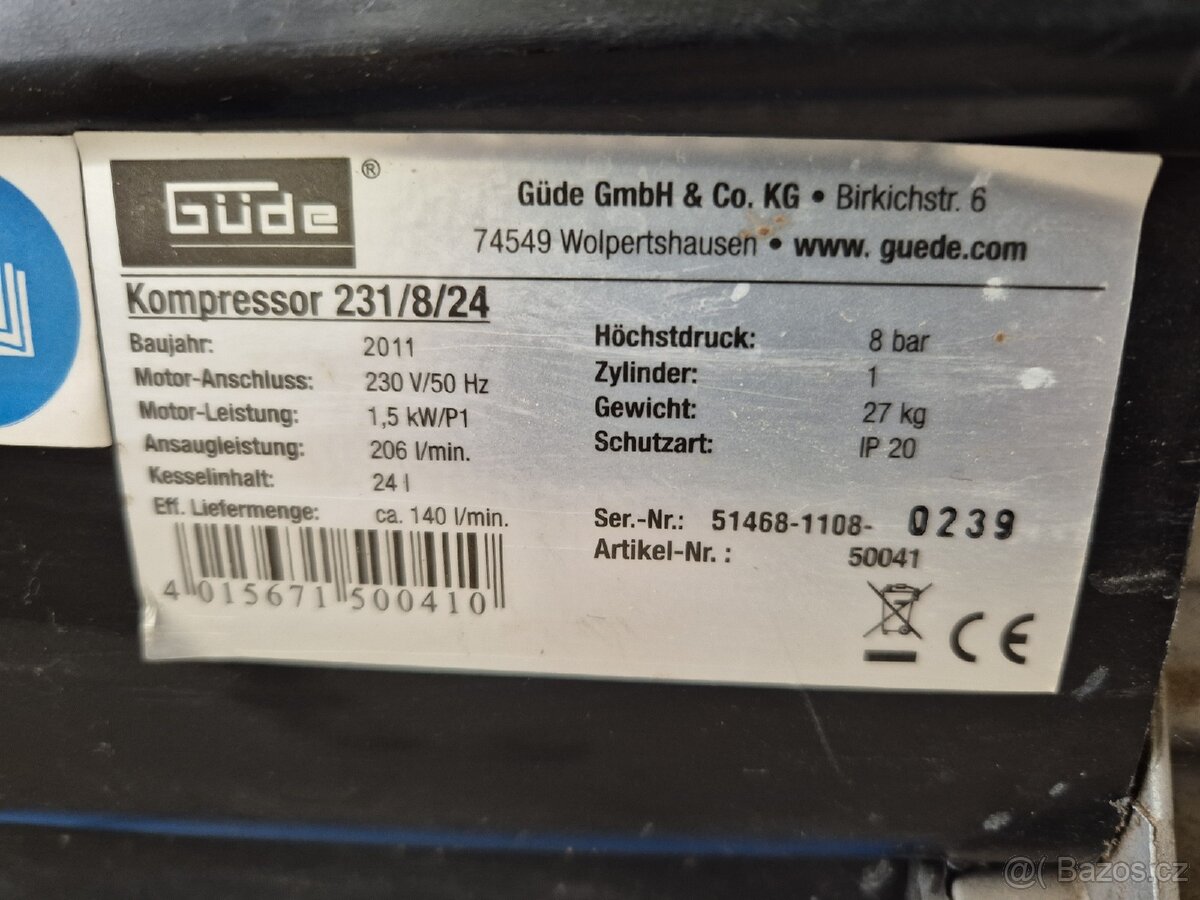Prodám kompresor GÜDE 231/8/24 - 2