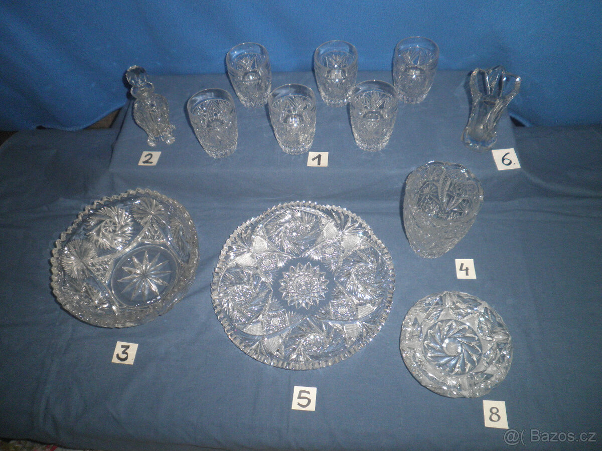 Broušené sklo -různé - 2