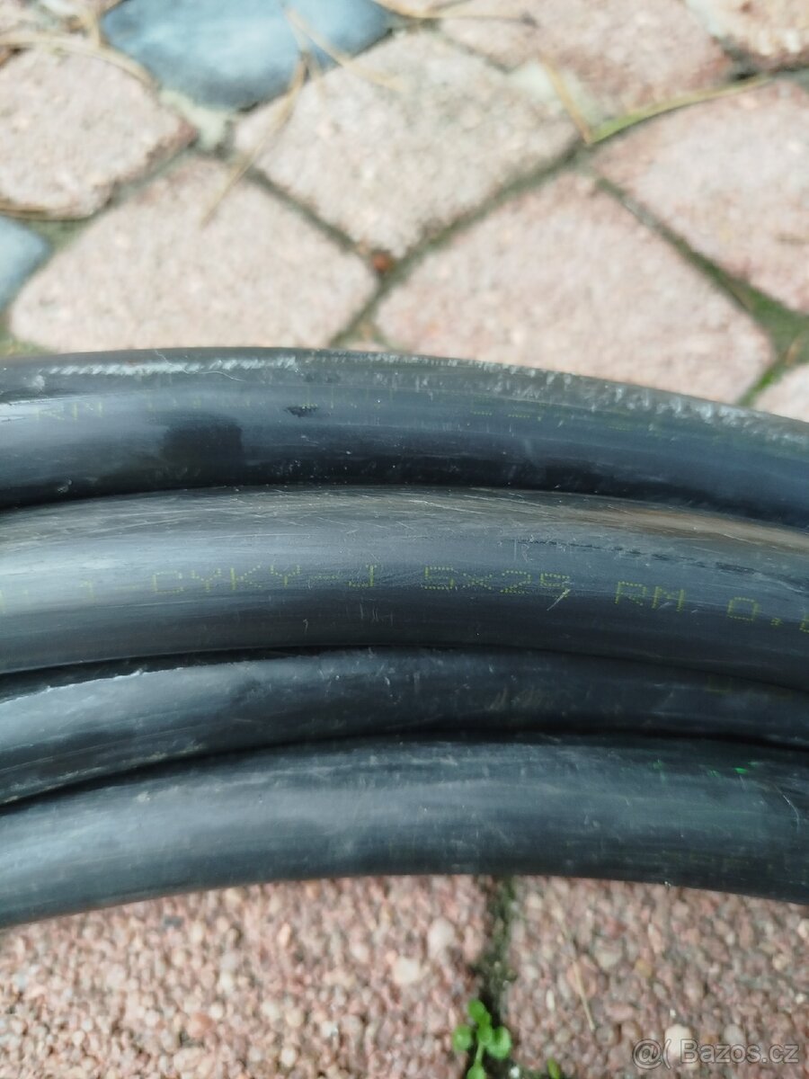 Kabel CYKY-J 5x25 nový délka 11 metrů - 2