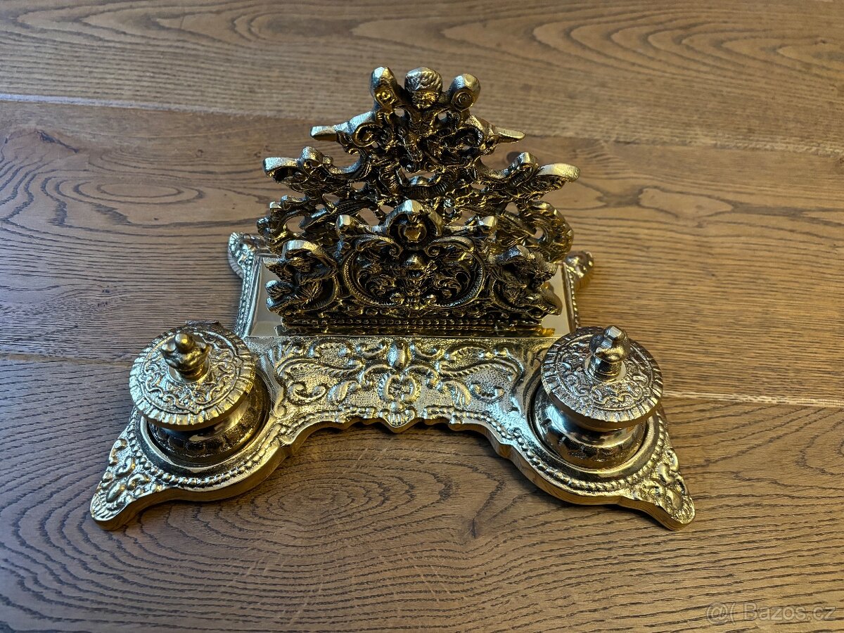 Nádherný masivní bronzový kalamář - 2