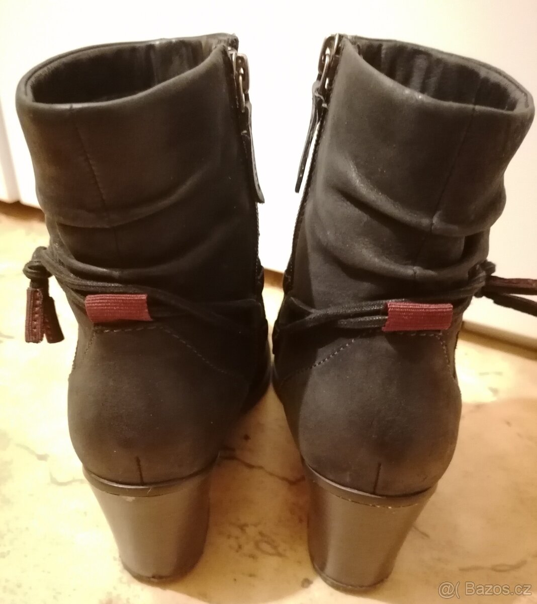 Kožené kotníkové kozačky zn. : Tamaris - 2