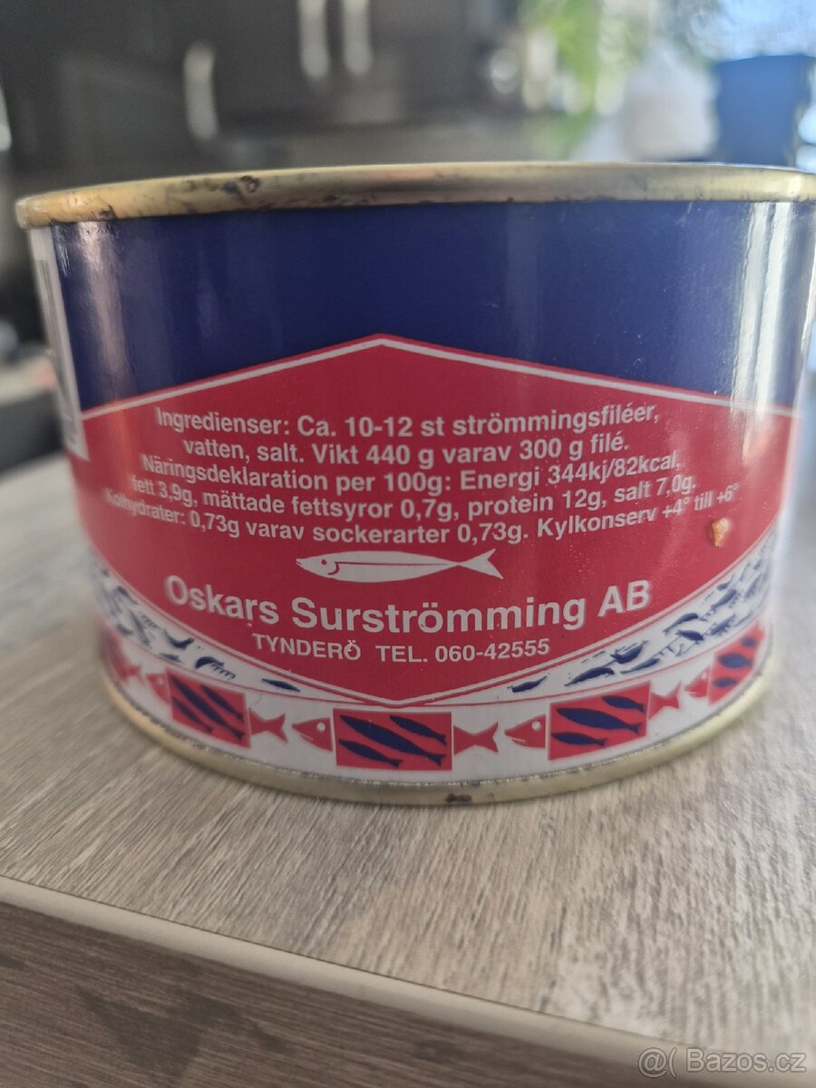 Konzerva. Originální Švédský surstromming - 2