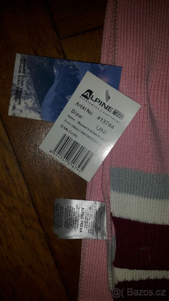 Nová oranžovo - červená, růžová šála Alpine Pro - 2