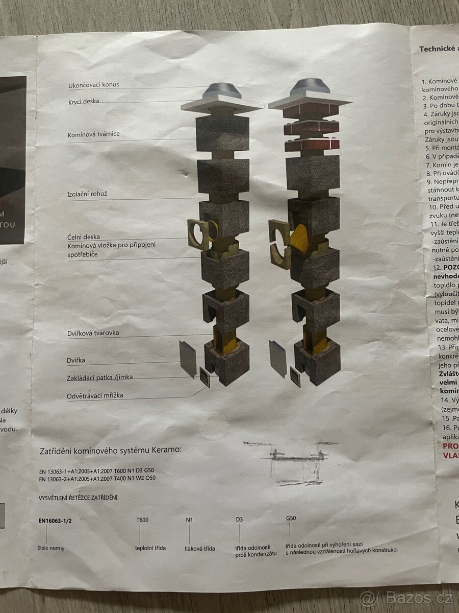 Zbytek komína D160 - 2