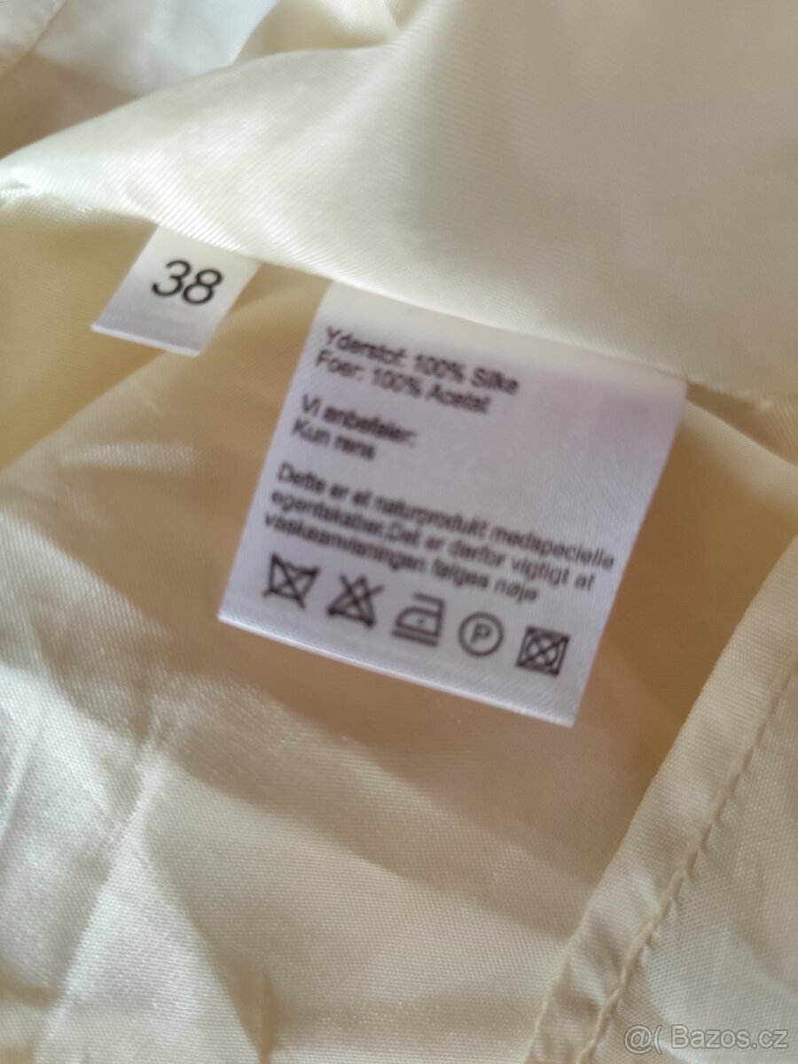 Lehké letní hedvábné šaty...vel 38 - 2