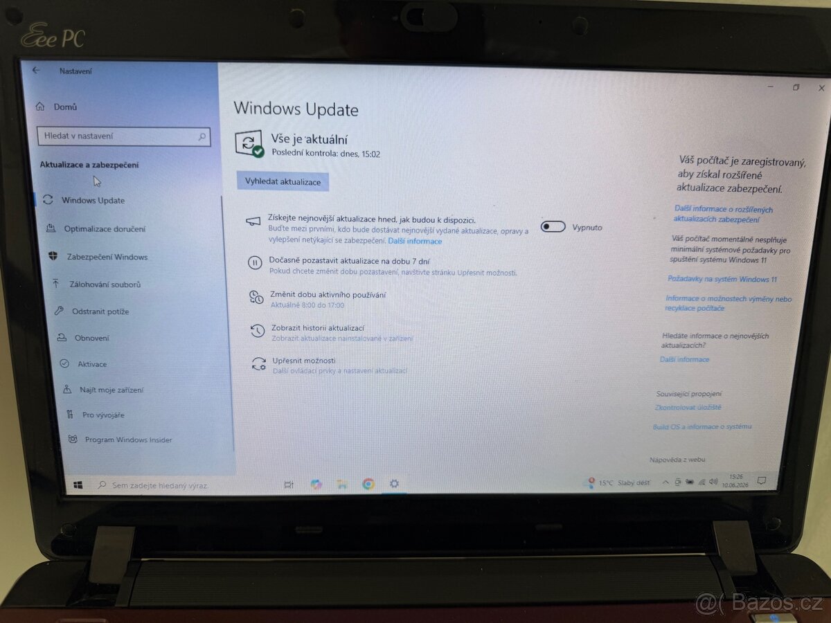 Notebook Asus Eee PC 1201n vínově červený - 2