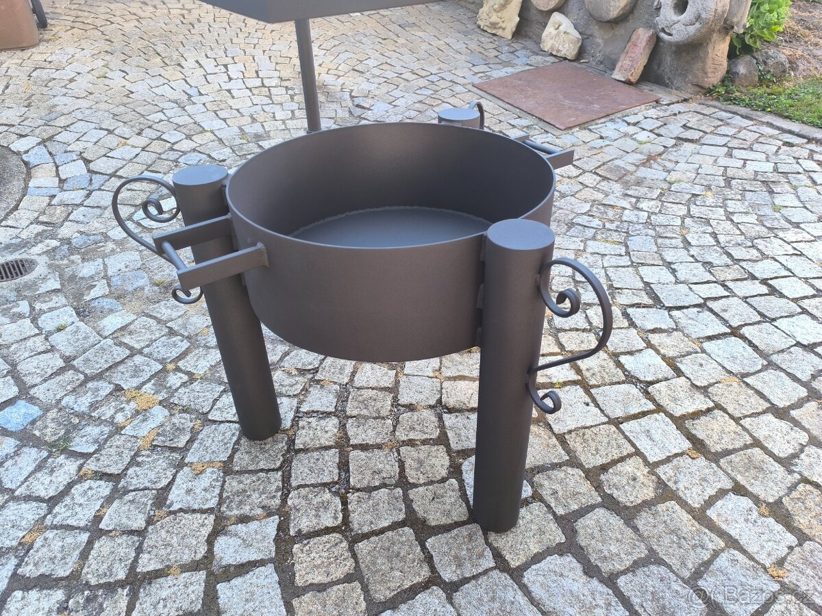 Velké ohniště s roštem 5mm ocel - 2