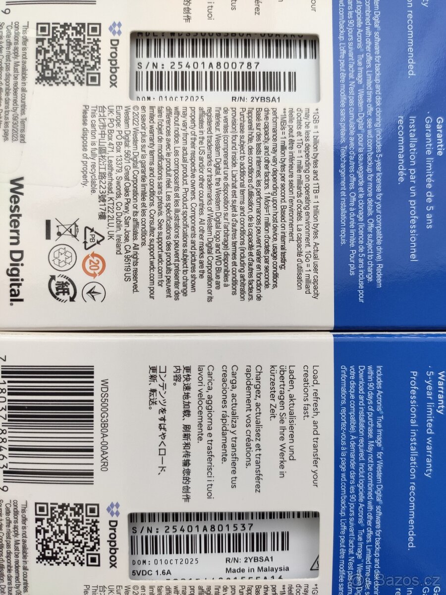 Dva nové SSD 500GB - 2