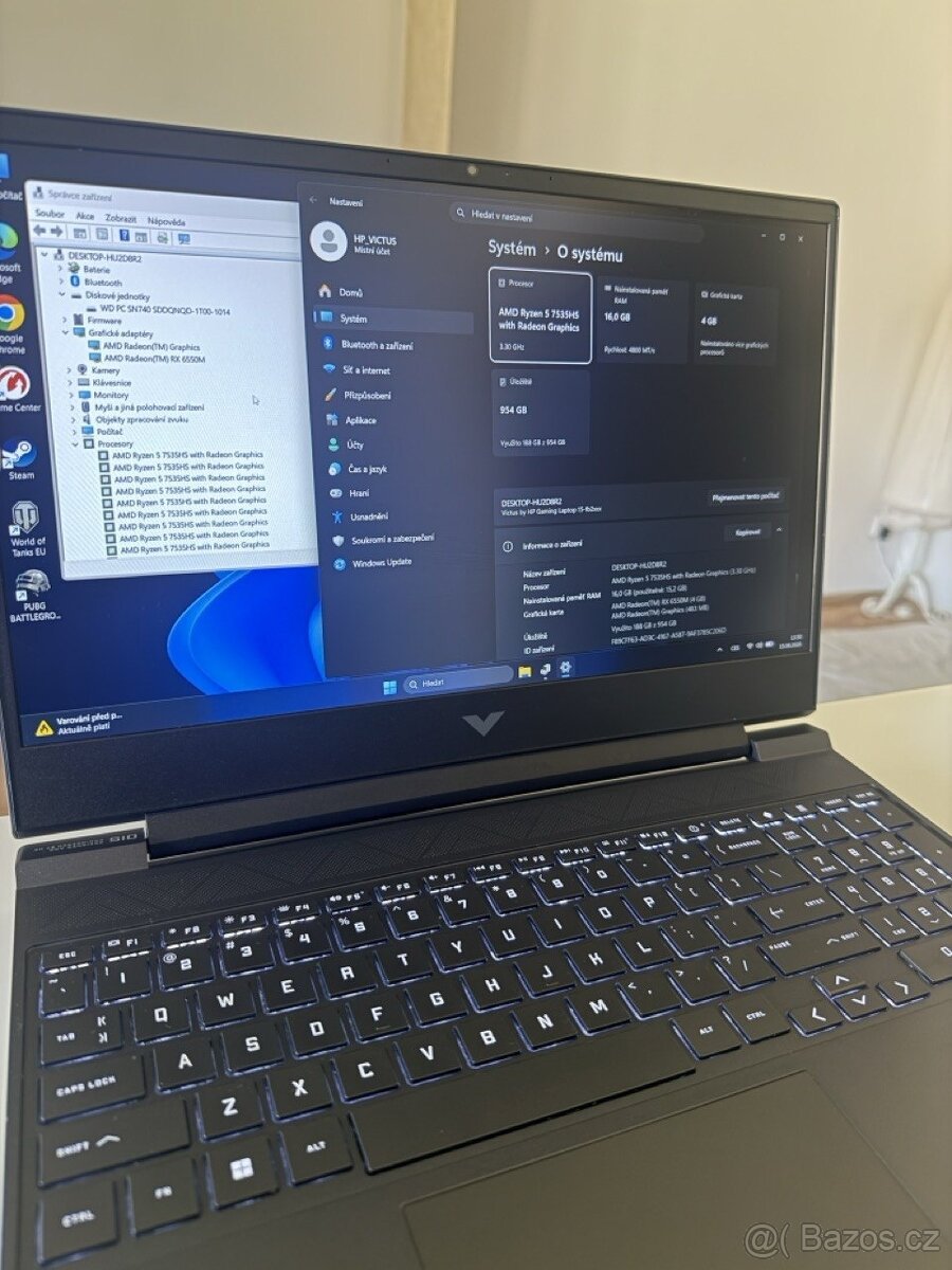 Prodám herní notebook HP VICTUS Gaming 15 - 2