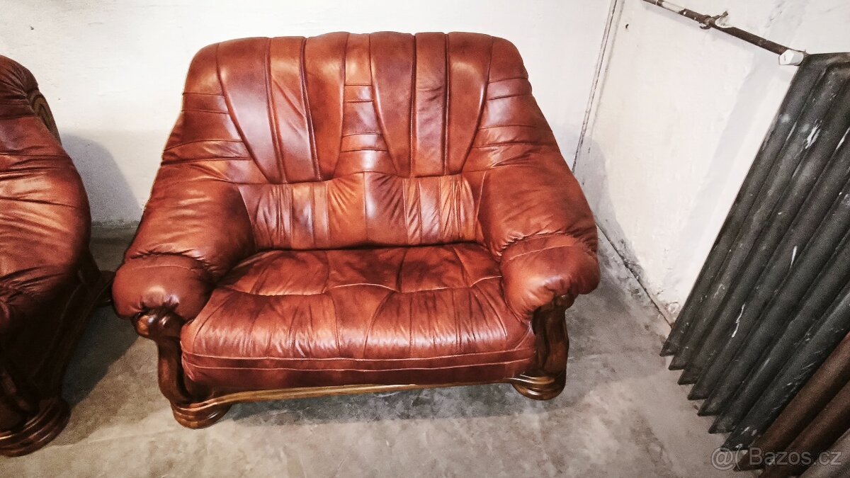 Kožená sedací souprava...3+2+1 - 2