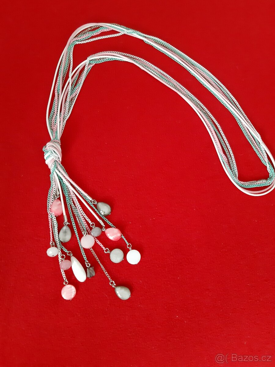 Dlouhý náhrdelník JABLONEX + náušnice - TOP STAV - 2