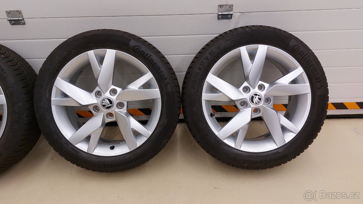 Alu kola 5x112 r17 Lyra originál Škoda Octavia IV. Zimní - 2
