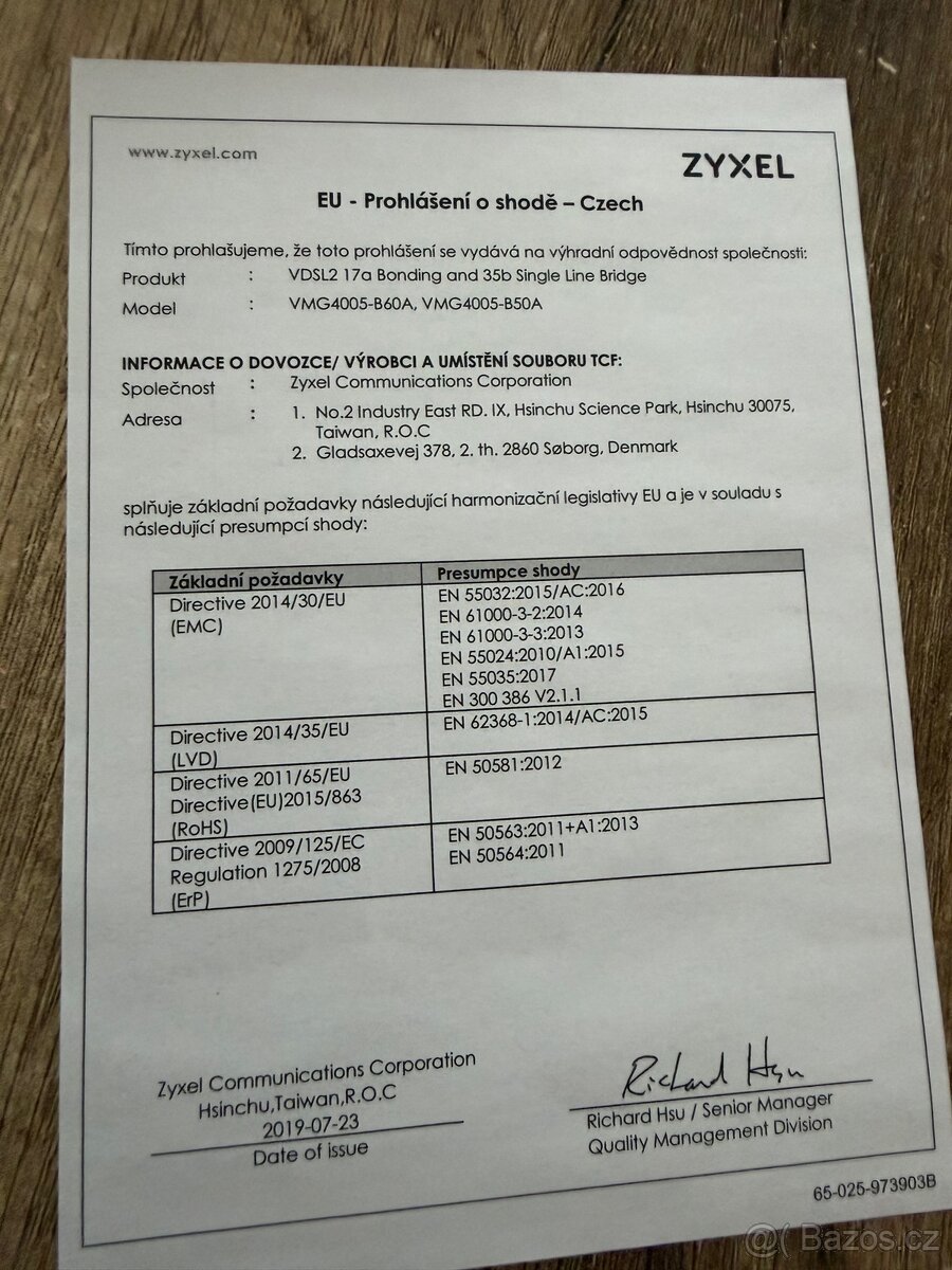 Zyxel VDSL Bridge modem VMG4005-B60A - 2
