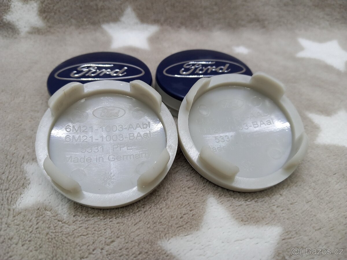 Středové krytky Ford, 54x52mm Modré - 2