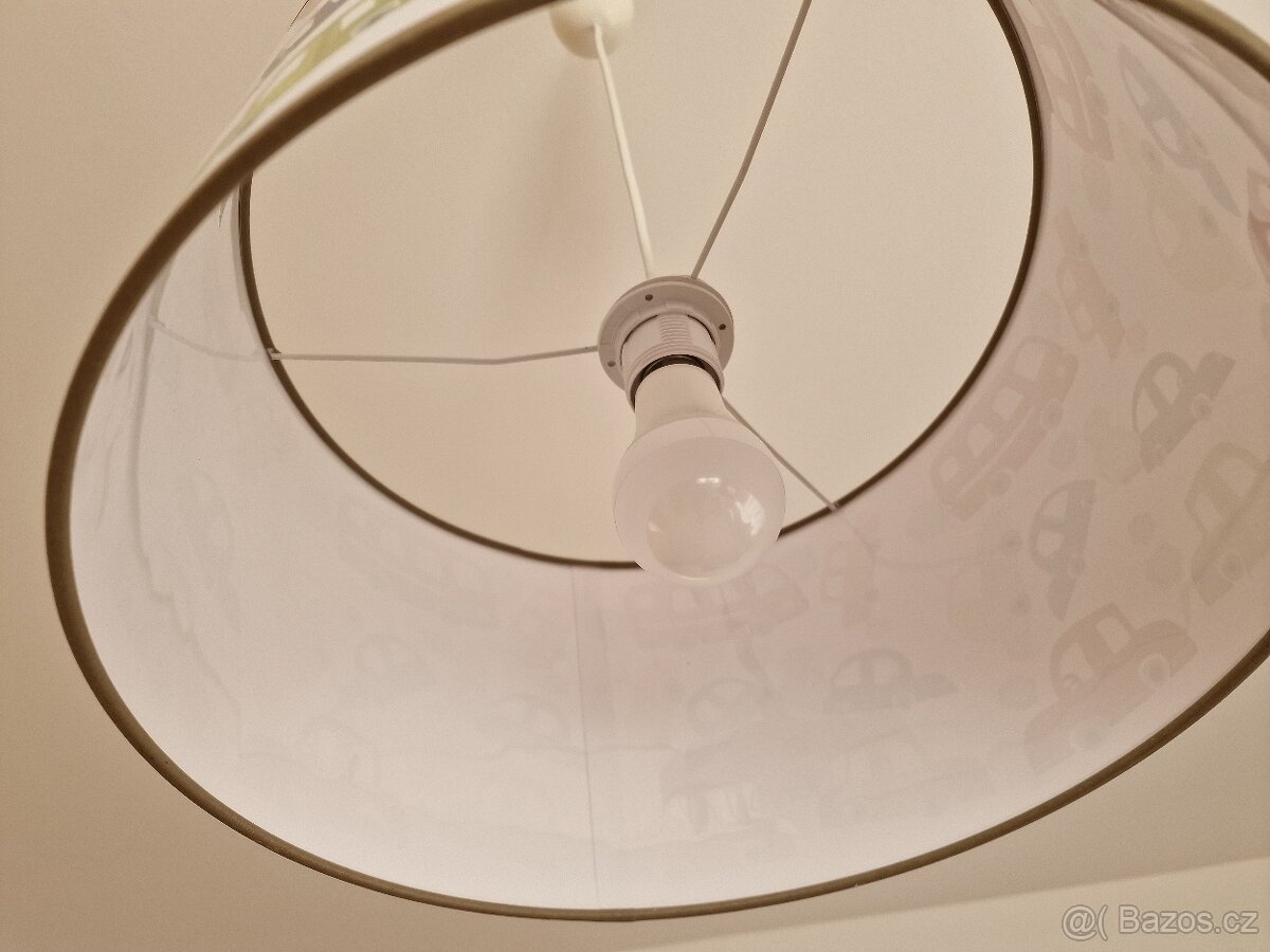 Dětský lustr na lanku - auta - 2