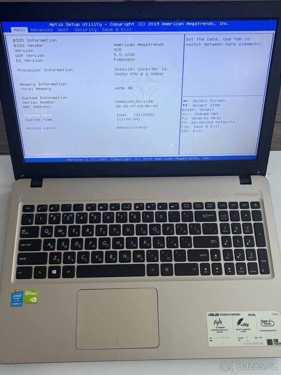 ASUS R540L i3 • SSD 240GB • GeForce • Windows 10•Nabíječka ✅ - 2