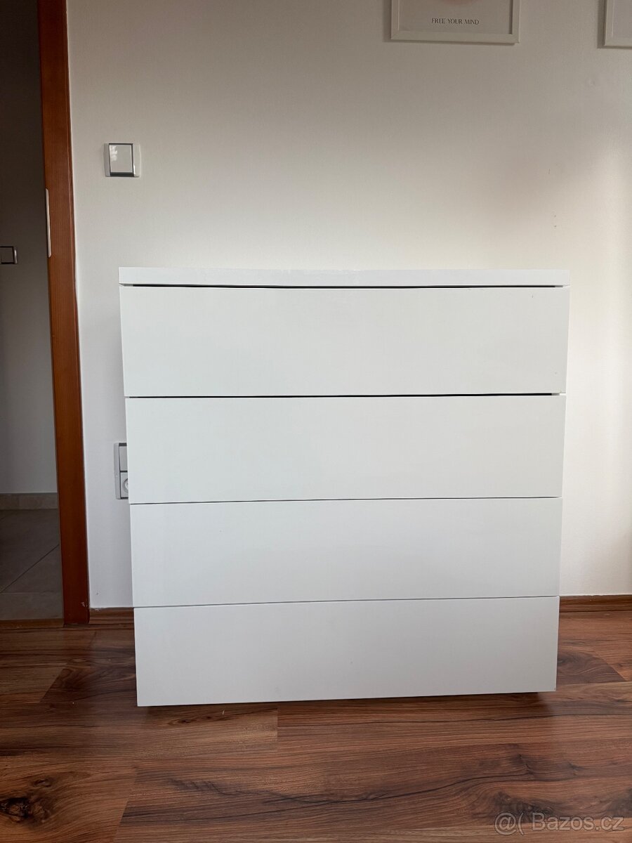 Komoda - bílá lesklá - 2