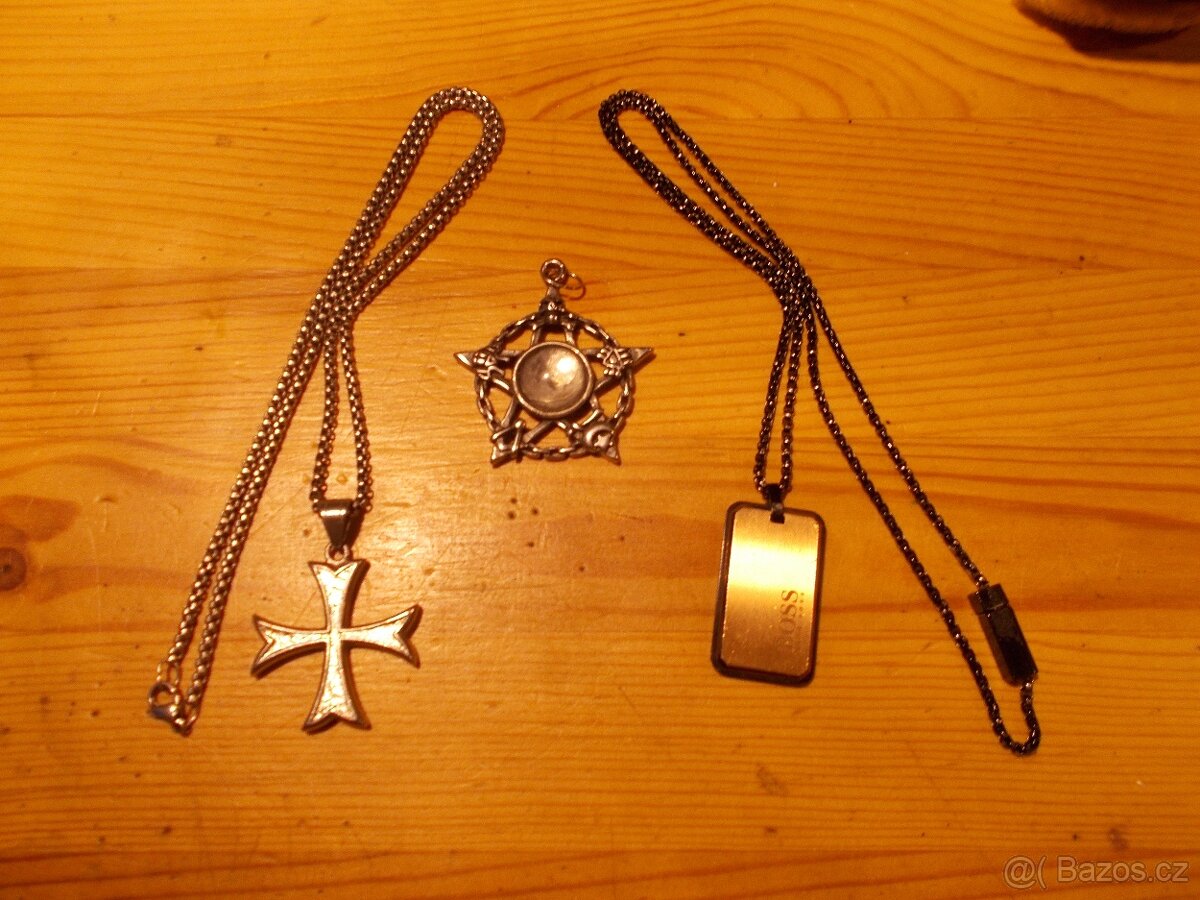 ŘETĚZ NA KRK-,,HUGO BOSS,,- + 2 ZDARMA - 2