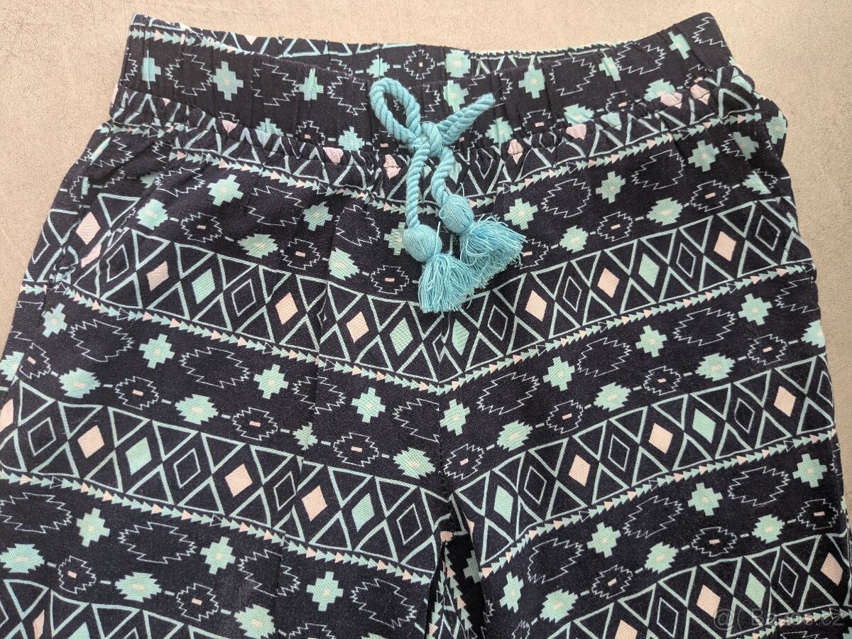 Letní kalhoty - vel 128 - 2