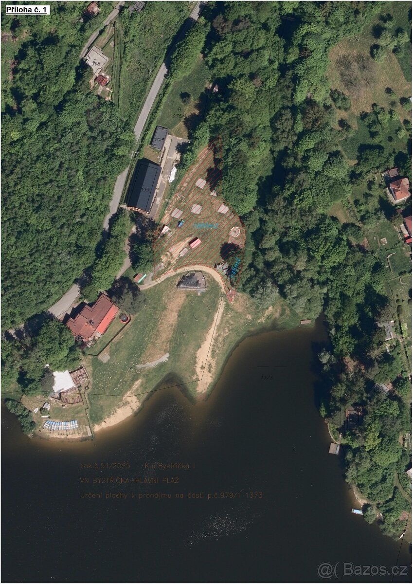 Pronájem – pozemky pláž u nádrže Bystřička - 2