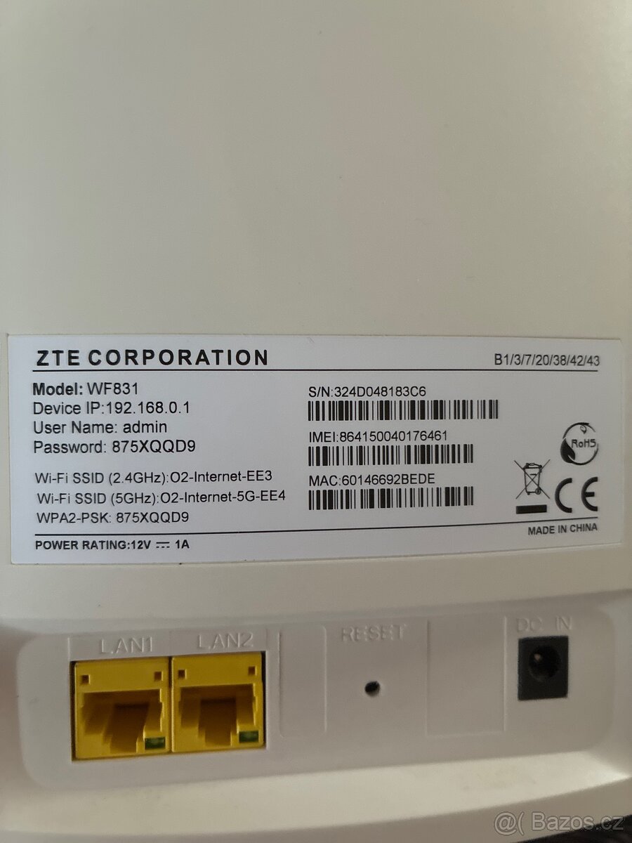 Přenosný modem na SIM ZTE wF831 - 2