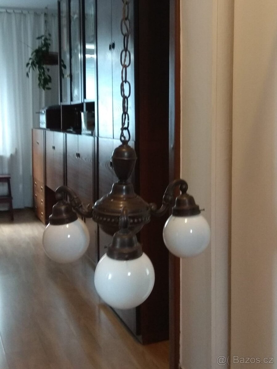 Lustr starožitný bronzový - 2