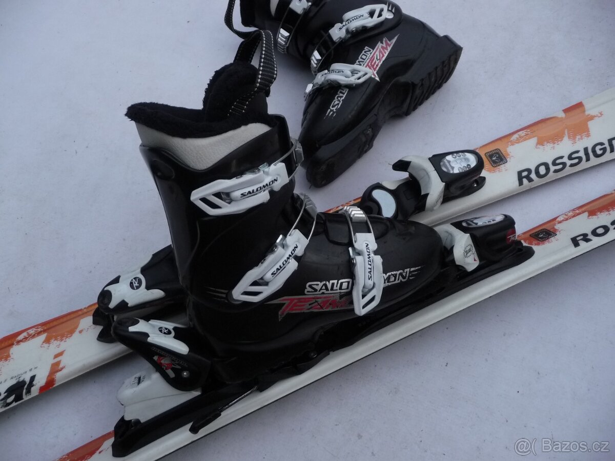 363. Detske lyže ROSSIGNOL - 120cm + boty SALOMON 37 eu SET - 2