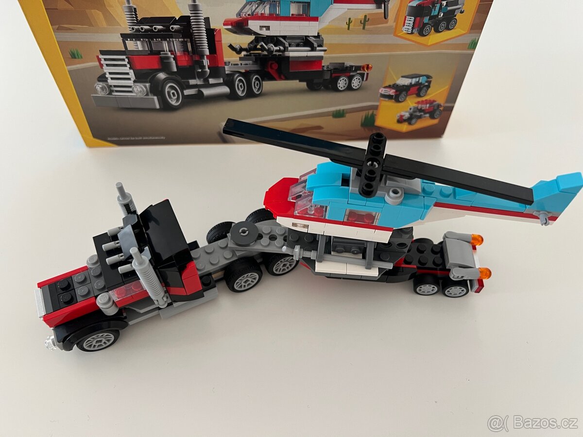 Lego Creator 31146 Náklaďák s plošinou a vrtulníkem - 2