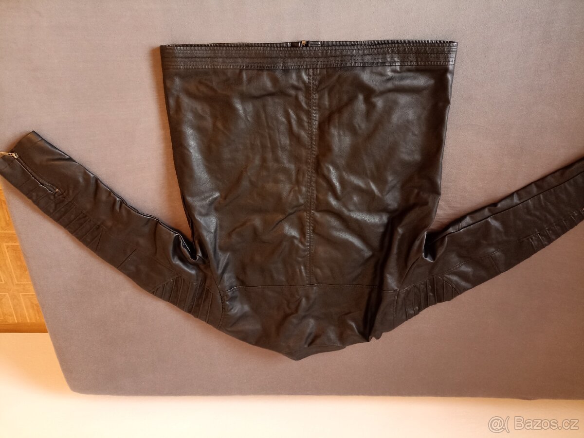 Bunda PU kůže jemná koženka - 2