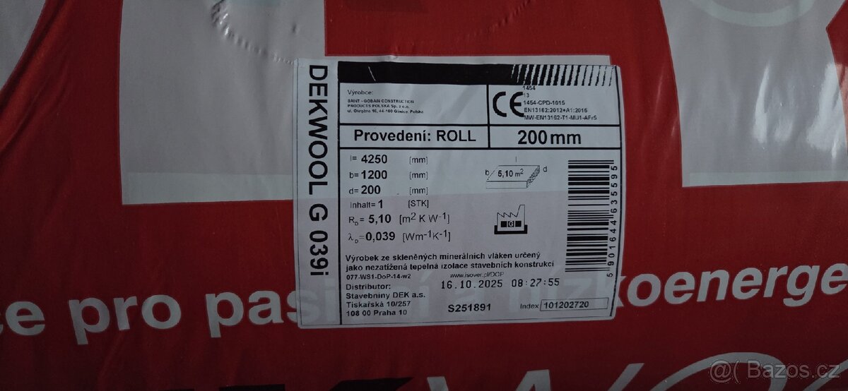 Izolační vata DEK 200mm - 2