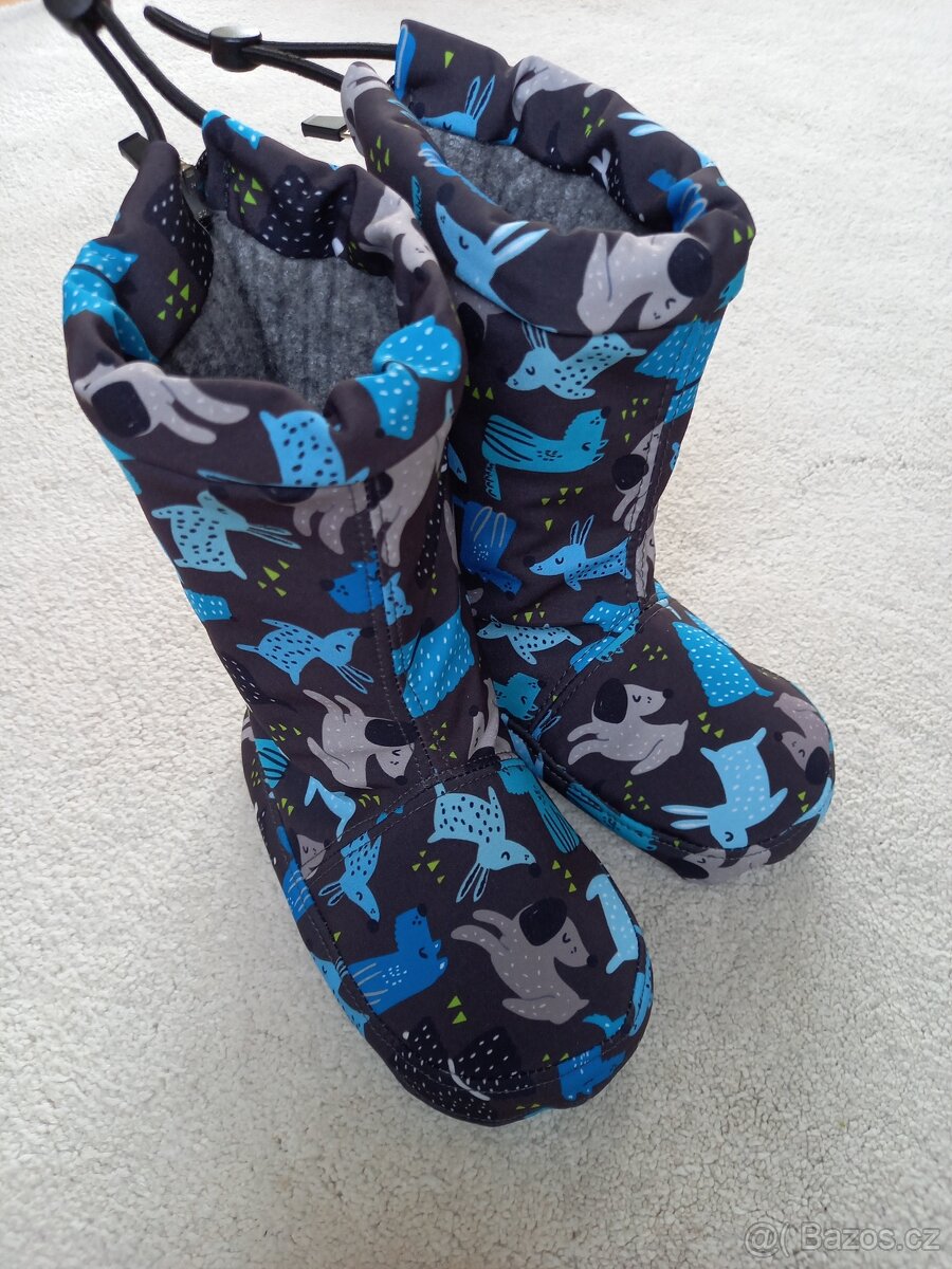 Softshellové prodloužené kalhoty a capáčky do nosítka - 2