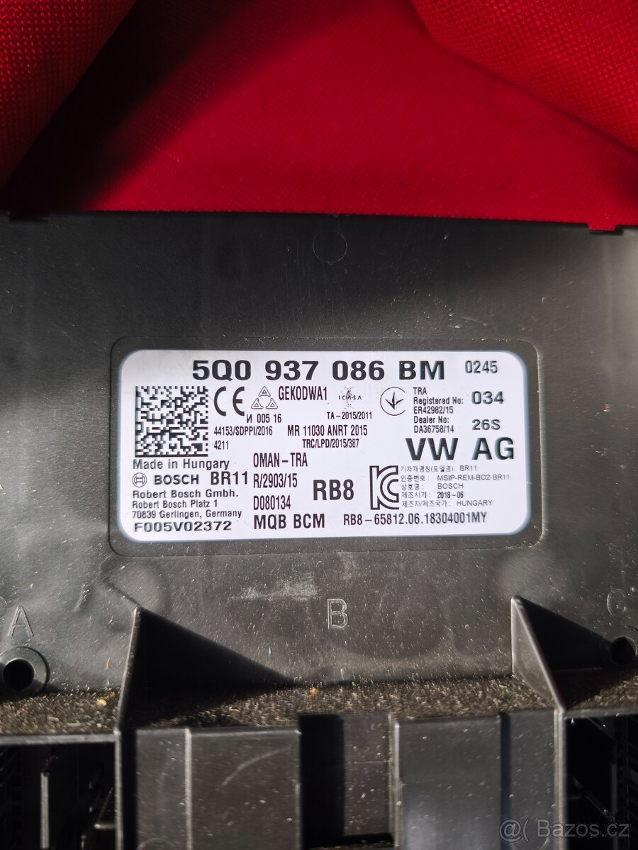 BCM jednotka Škoda Kodiaq 5Q0 937 086 BM - 2