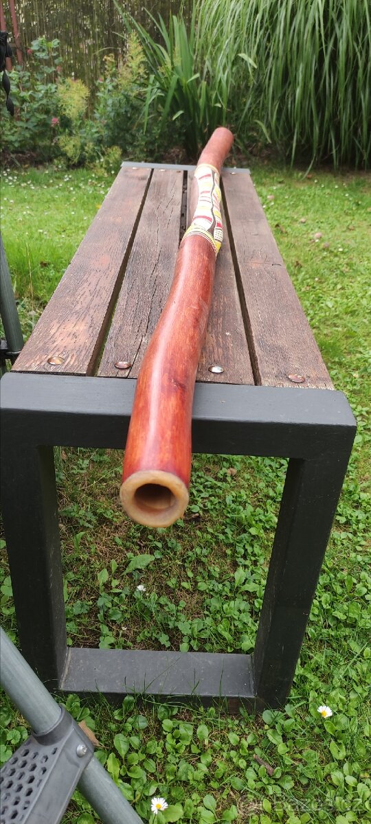 Dřevěné Didgeridoo 150 cm s voskovým nátrubkem - 2