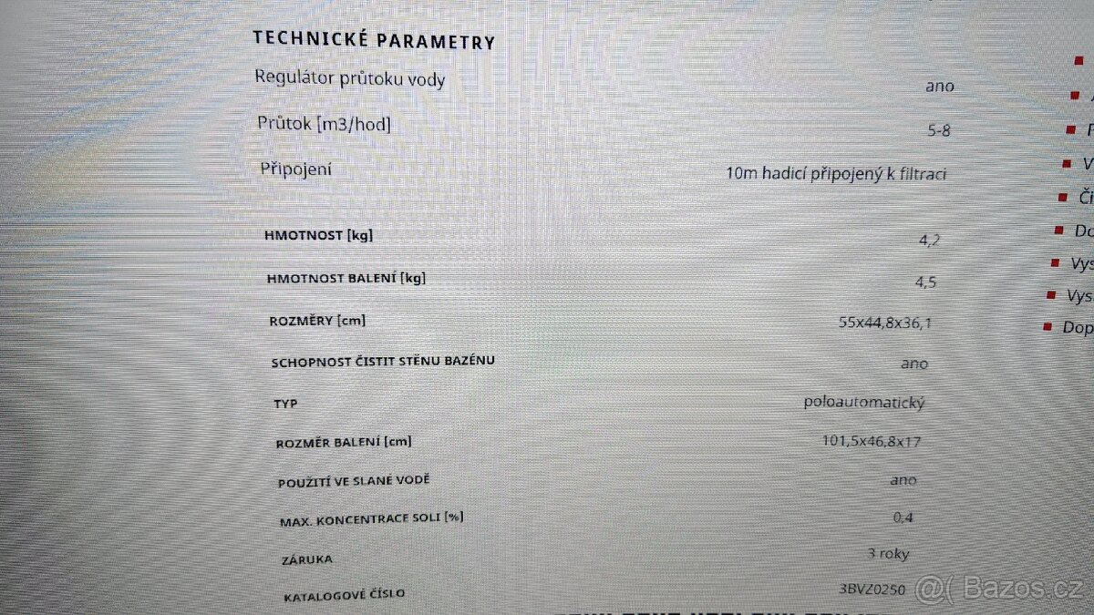 Prodám bazénový poloautomatický vysavač - 2