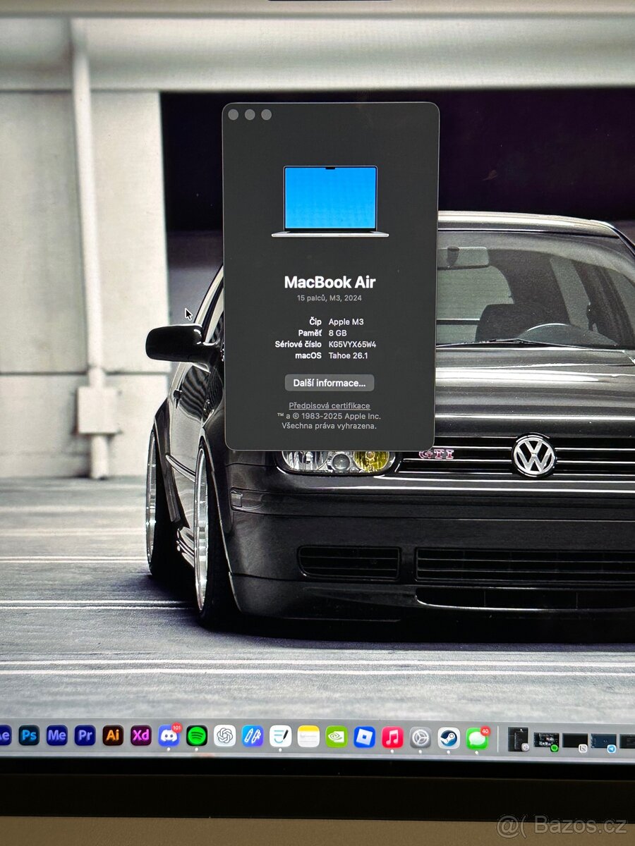 MacBook Air 15” (2024) M3 – stříbrný, TOP stav - 2