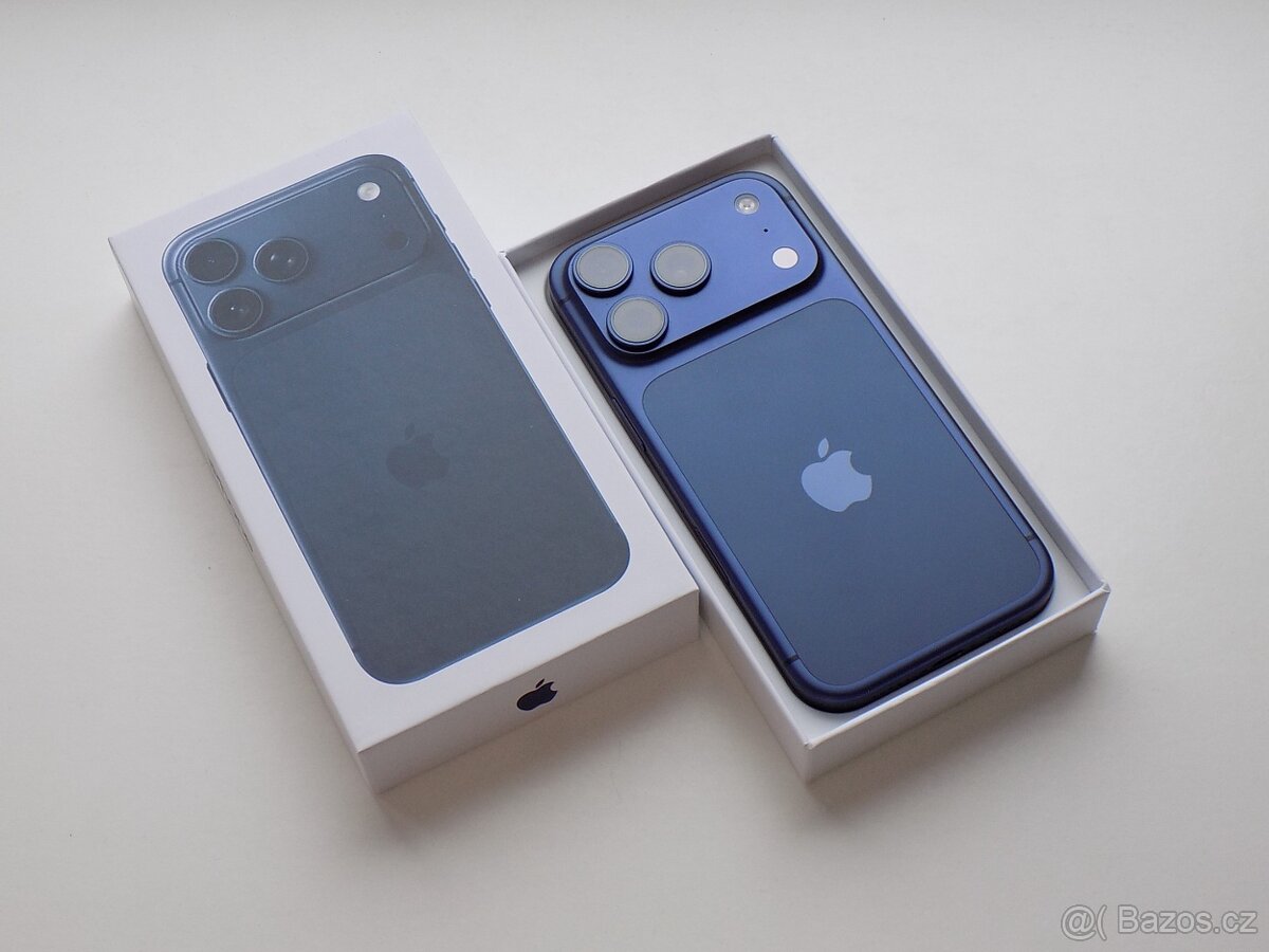 Apple iPhone 17 Pro 256GB Temně modrý - ZÁRUKA - 100% BATER. - 2