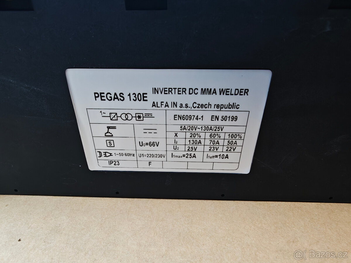 Svářečka invertor ALFA IN PEGAS 130E - 2