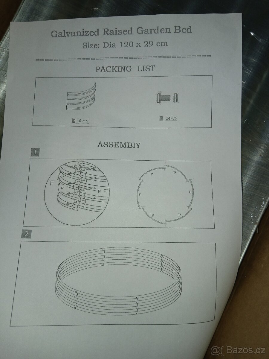 Galvanizovaná ohrádka na záhon - 2