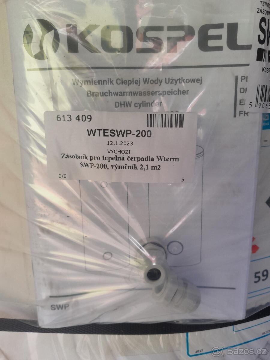 Nádrž pro TUV Kospel SWP 200, nová - 2