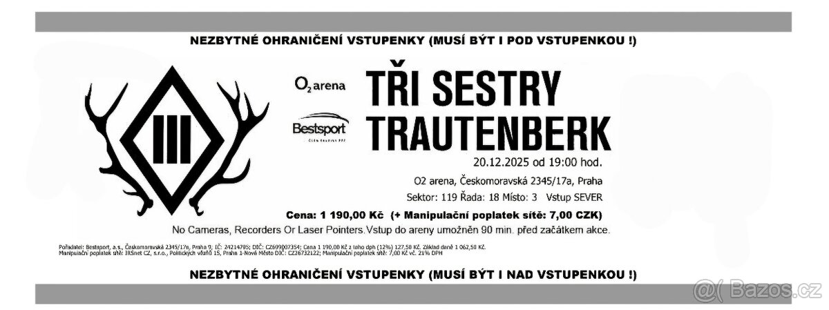 Tři sestry & Trautenberk / O2 Arena / 20.12.25 - 2
