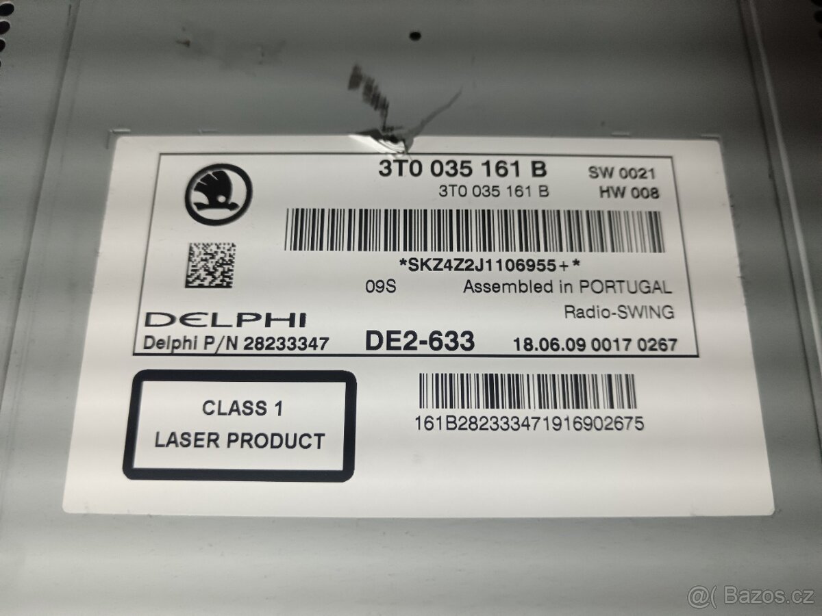 Autorádio Delphi Swing originál Škoda Superb 2 - 2